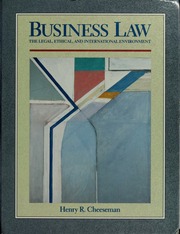 Cover of edition businesslawlegal00chee