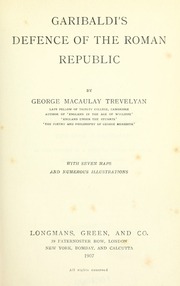 Cover of edition garibaldisdefenc00trev