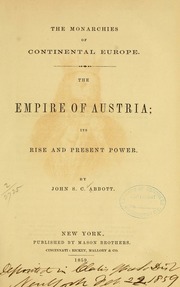 Cover of edition empireofaustriai01abbo