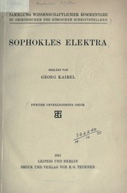 Cover of edition elektrasoph00sophuoft