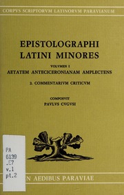 Cover of edition epistolographila0001cugu