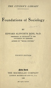 Cover of edition foundationsofsoc00rossrich