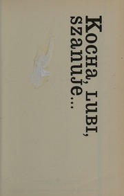 Cover of edition kochalubiszanuje0000munr