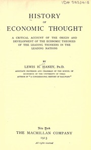 Cover of edition historyofeconomi00haneiala