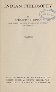 Cover of edition indianphilosophy02radh_0