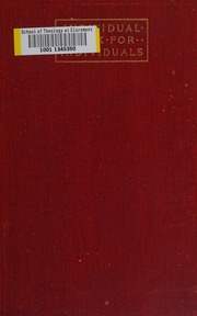 Cover of edition individualworkfo0000trum