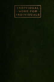 Cover of edition individualworkfo01trum