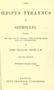 Cover of edition oedipustyrannus00sophrich