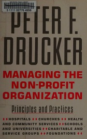 Cover of edition managingnonprofi0000druc_d9b0