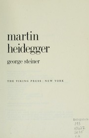 Cover of edition martinheidegger00stei