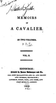 Cover of edition memoirsacavalie00defogoog