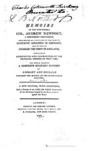 Cover of edition memoirshonourab00newpgoog