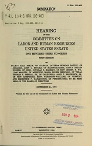 Cover of edition nominationhearing00unit