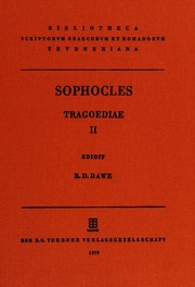 Cover of edition sophoclistragoed0002soph