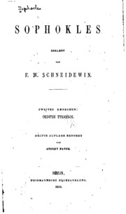 Cover of edition sophokles00naucgoog