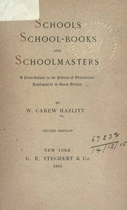 Cover of edition schoolsschoolboo00hazluoft