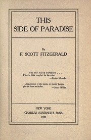 Cover of edition sideofparadise00fitzrich