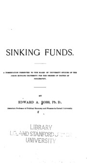 Cover of edition sinkingfunds00rossgoog