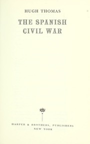 Cover of edition spanishcivilwar00thom