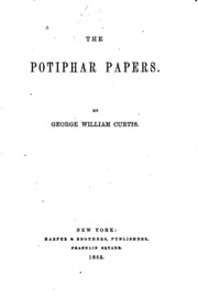 Cover of edition potipharpapers03curtgoog