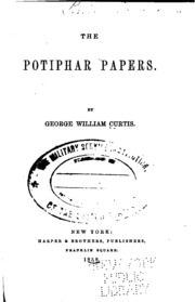 Cover of edition potipharpapers02curtgoog