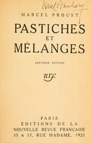 Cover of edition pastichesetm00prouuoft