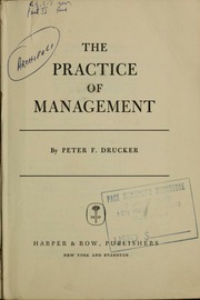 Cover of edition practiceofmanage00druc