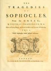 Cover of edition tragediesofsopho00soph