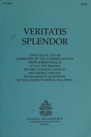 Cover of edition veritatissplendo0000cath