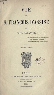 Cover of edition viedesfranoisd00sabauoft