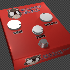 Raccoonteur Distortion (Drive Pedal Mockup)