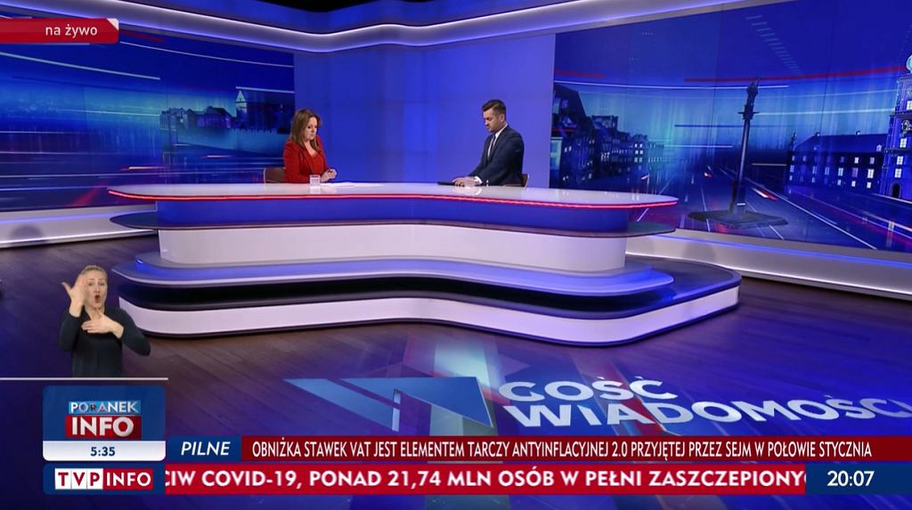 Danuta Hołecka, Kamil Bortniczuk 'Gość Wiadomości'