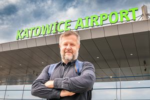 Piotr Pasternak na lotnisku w Pyrzowicach.