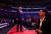 Donald Trump na wiecu wyborczym w Madison Square Garden w Nowym Jorku, USA, 27 padziernika 2024 r.