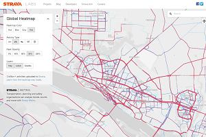 Interaktywna mapa aplikacji Strava