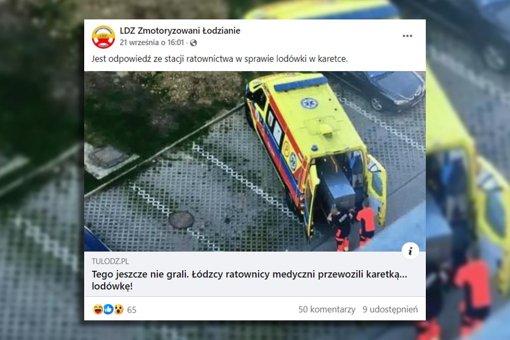 Ratownicy medyczni z odzi przewozili lodwk karetk (zdj. ilustracyjne)