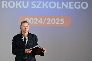 2.09.2024, Mielec, ministra edukacji Barbara Nowacka na oglnopolskiej inauguracji roko szkolnego 2024/2025 w Zespole Szk Technicznych.