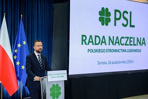 Prezes PSL, wicepremier, minister obrony narodowej Wadysaw Kosiniak-Kamysz przemawia podczas posiedzenia Rady Naczelnej Polskiego Stronnictwa Ludowego w Tarnowie, 26 padziernika 2024 r.