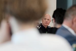 Byy komendant gwny policji gen. Jarosaw Szymczyk podczas posiedzenia Komisji Spraw Wewntrznych i Administracji. Warszawa, 21 lipca 2022 r.