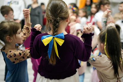 Otwarcie pierwszej w miecie Ukraiskiej Szkoy dla dzieci rodzin mieszkajcych w Czstochowie, ktre ucieky z Ukrainy po inwazji rosyjskiej, 2023 r.