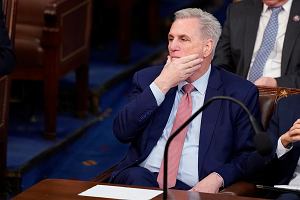 Kevin McCarthy podczas gosowa ws. obsadzenia stanowiska nastpnego przewodniczcego Izby - w dniu otwarcia 118. Kongresu. Kapitol, Waszyngton, USA, 3 stycznia 2023 r