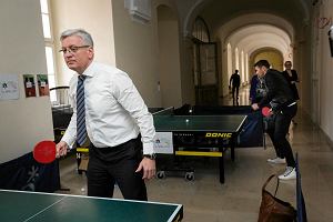 Prezydent Jacek Jakowiak w Urzdzie Miasta Poznania. Pozna, 6.04.2017.