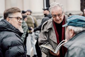 Krzysztof Zanussi na planie filmu 'Liczba doskonaa', Lublin.