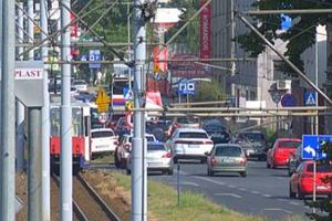 Zderzenie z tramwajem na ul. Jagielloskiej w Bydgoszczy