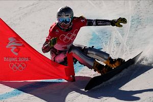 Ester Ledecka na trasie snowboardowego giganta