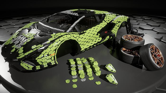 Lamborghini Sian z klocków LEGO w skali 1:1