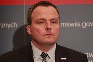 Szef ABW Piotr Pogonowski podczas konferencji prasowej w MSWiA, Warszawa, 12 listopada 2018 r.