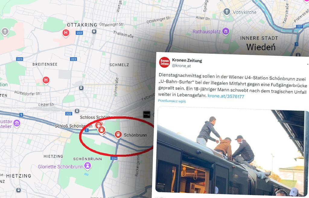 Austria. Train surfing mog przypaci yciem. Dwch nastolatkw w stanie krytycznym. 1 listopada 2024 r.