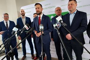 Zielona Gra, sala kolumnowa Urzdu Marszakowskiego, 29 marca 2023 r. Wadysaw Kosiniak-Kamysz na spotkaniu z dziaaczami PSL