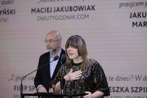 Agnieszka Szpila podczas gali wrczenia nagrd 26. edycji konkursu Grand Press w Warszawie. 13.12. 2022